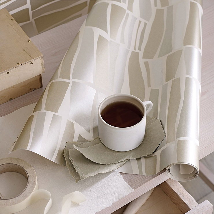 Фото Обои с рисунком - Абстракция - стиль Английская классика - Светло-серые - Купить в Интернет-магазине