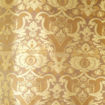 Фото Ткань портьерная с рисунком - Дамаск - стиль Английский - Желтый - Купить в Интернет-магазине
