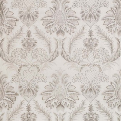 Фото Ткань портьерная с рисунком - Дамаск - стиль Английский - Светло-серый - Купить в Интернет-магазине