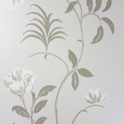 Фото Обои с рисунком - Растение - стиль Современных дизайнеров - Серые - Купить в Интернет-магазине