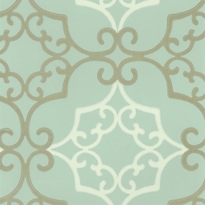 Фото Обои с рисунком - Орнамент - стиль Современных дизайнеров - Бирюзовые - Купить в Интернет-магазине