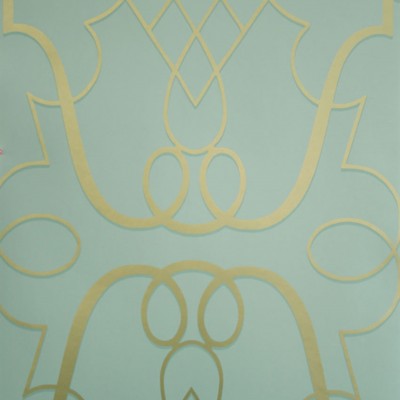 Фото Обои с рисунком - Орнамент - стиль Современных дизайнеров - Бирюзовые - Купить в Интернет-магазине