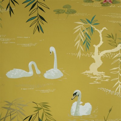 Фото Обои с рисунком - Крупный декор - стиль Современных дизайнеров - Желтые - Купить в Интернет-магазине