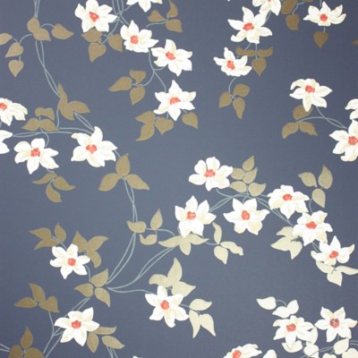 Фото Обои с рисунком - Цветы - стиль Современных дизайнеров - Синие - Купить в Интернет-магазине