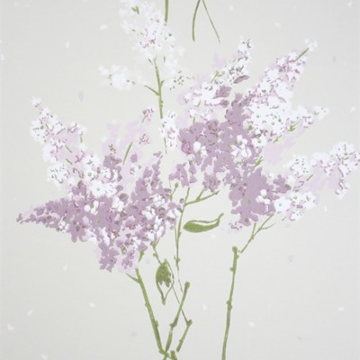 Фото Обои с рисунком - Цветы - стиль Современных дизайнеров - Светло-серые - Купить в Интернет-магазине
