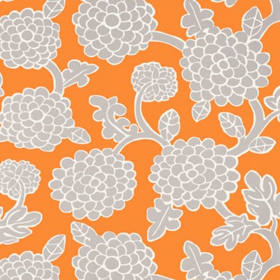 Фото Обои с рисунком - Цветы - стиль Американский - Оранжевые - Купить в Интернет-магазине