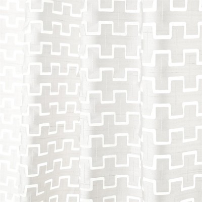 Фото Ткань портьерная с рисунком - Орнамент - стиль Современный - Белый - Купить в Интернет-магазине