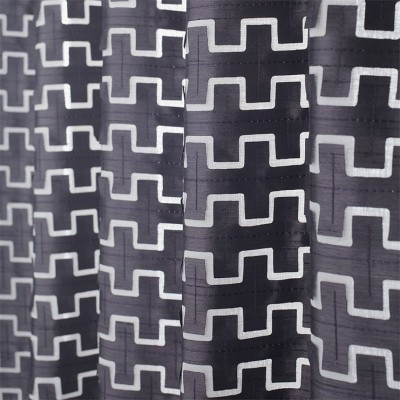 Фото Ткань портьерная с рисунком - Орнамент - стиль Современный - Черный - Купить в Интернет-магазине