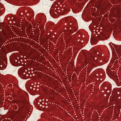 Фото Ткань портьерная с рисунком - Дамаск - стиль Английский - Красный - Купить в Интернет-магазине