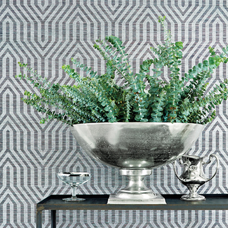 Фото Обои тканевые - Орнамент - стиль Американский - Коричневые - Купить в Интернет-магазине