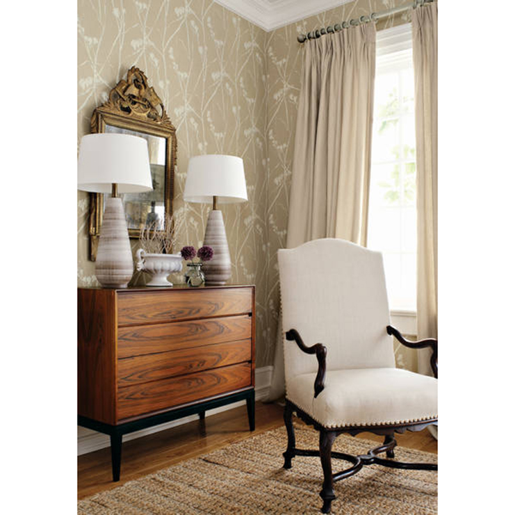 Фото Обои с рисунком - Растение - стиль Американский - Бежевые - Купить в Интернет-магазине