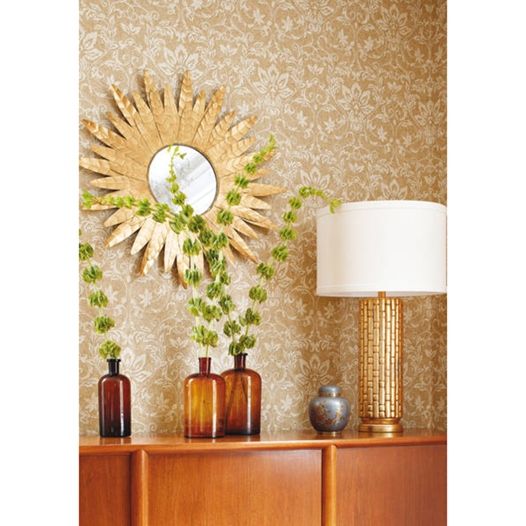 Фото Обои с рисунком - Завиток - стиль Американский - Золотые - Купить в Интернет-магазине