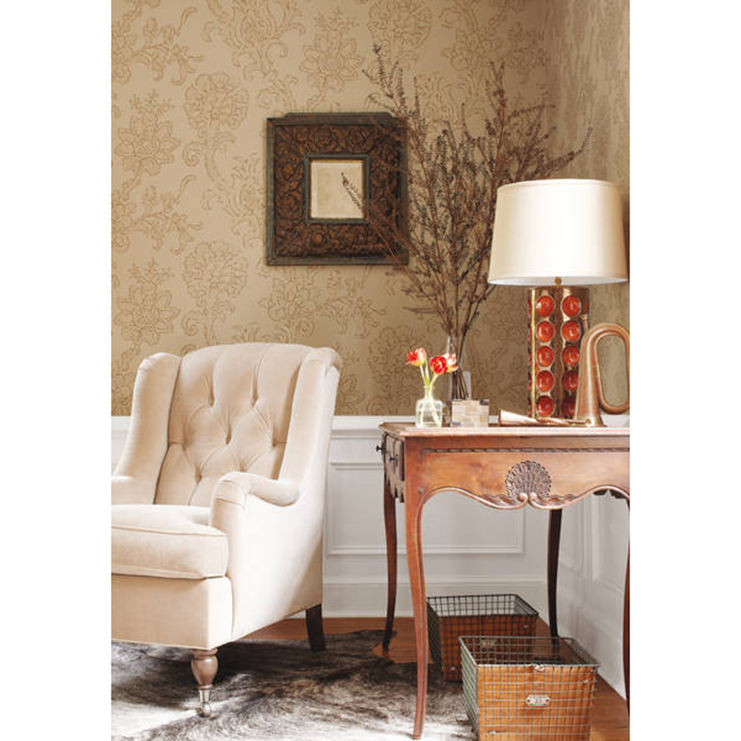 Фото Обои с рисунком - Орнамент - стиль Американский - Коричневые - Купить в Интернет-магазине