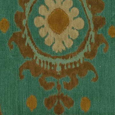 Фото Ткань портьерная с рисунком - Орнамент - стиль Английский - Зеленый - Купить в Интернет-магазине