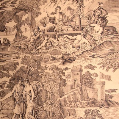 Фото Обои с рисунком - Туаль - стиль Английская классика - Бежевые - Купить в Интернет-магазине