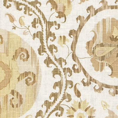 Фото Ткань портьерная с рисунком - Орнамент - стиль Английский - Кремовый - Купить в Интернет-магазине