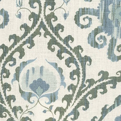 Фото Ткань портьерная с рисунком - Орнамент - стиль Английский - Белый - Купить в Интернет-магазине