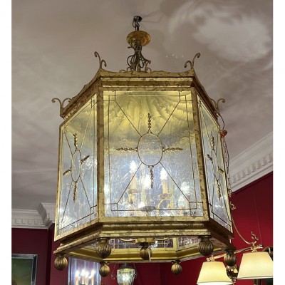 Фото Фонарь - стиль Американская классика - Стеклянный - В наличии - Купить в Интернет-магазине