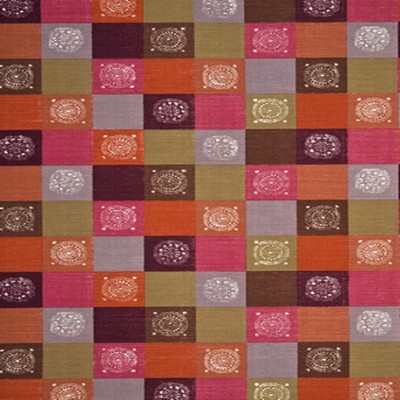 Фото Ткань портьерная с рисунком - Клетка - стиль Английский - Оранжевая - Купить в Интернет-магазине