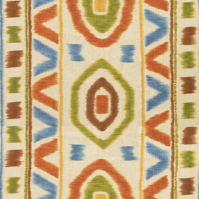 Фото Ткань портьерная с рисунком - Орнамент - стиль Современный - Оранжевый - Купить в Интернет-магазине