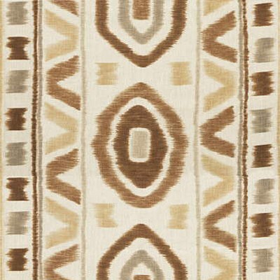 Фото Ткань портьерная с рисунком - Орнамент - стиль Современный - Коричневый - Купить в Интернет-магазине