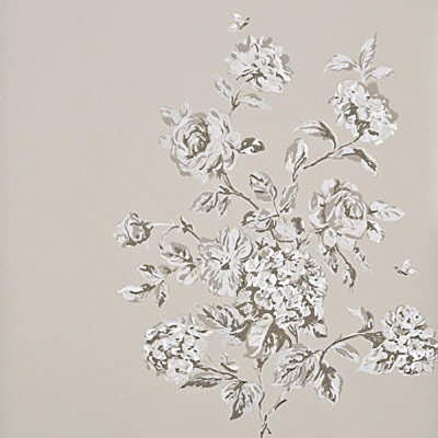 Фото Обои с рисунком - Цветы - стиль Английская классика - Серые - Купить в Интернет-магазине
