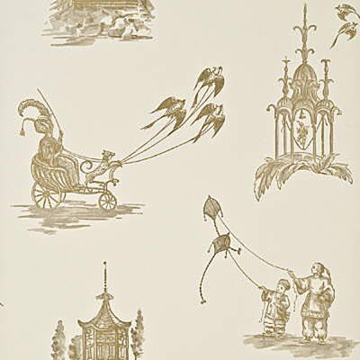 Фото Обои с рисунком - Крупный декор - стиль Английская классика - Кремовые - Купить в Интернет-магазине