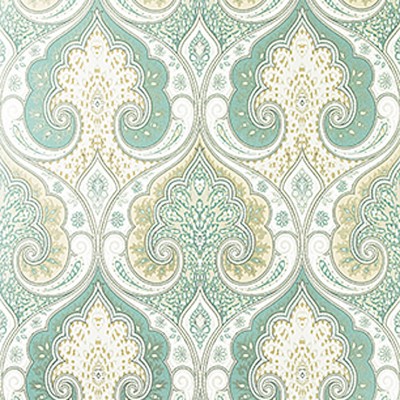Фото Обои с рисунком - Крупный декор - стиль Английская классика - Бирюзовые - Купить в Интернет-магазине
