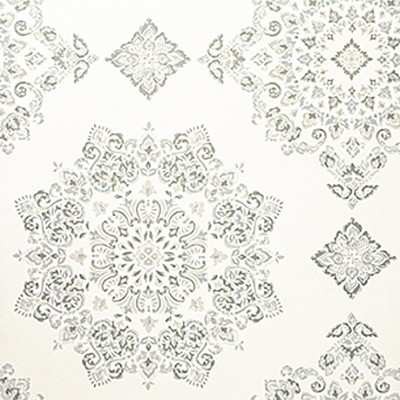 Фото Обои с рисунком - Орнамент - стиль Английская классика - Белые - Купить в Интернет-магазине