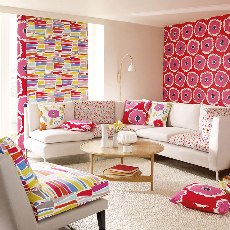 Фото Обои с рисунком - Цветы - стиль Английская классика - Голубы - Купить в Интернет-магазине