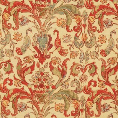 Фото Ткань портьерная с рисунком - Завиток - стиль Английский - Желтый - Купить в Интернет-магазине