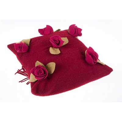 Фото Подушка декоративная - стиль Английский - Красная - Купить в Интернет-магазине