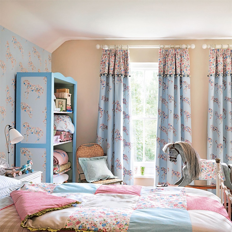 Фото Обои с рисунком - Детский рисунок - стиль Английская классика - Розовые - Купить в Интернет-магазине