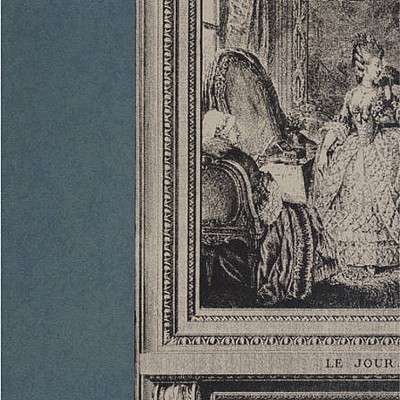 Фото Обои с рисунком - Крупный декор - стиль Английская классика - Синие - Купить в Интернет-магазине