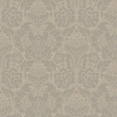 Фото Ткань портьерная с рисунком - Дамаск - стиль Английский - Серый - Купить в Интернет-магазине