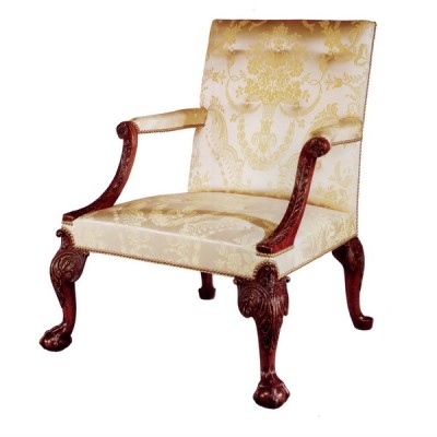 Фото Кресло обитое - стиль Регентство - Для кабинета - удобное кресло производства США - Titchmarsh & Goodwin - Buckingham - Купить в Интернет-магазине