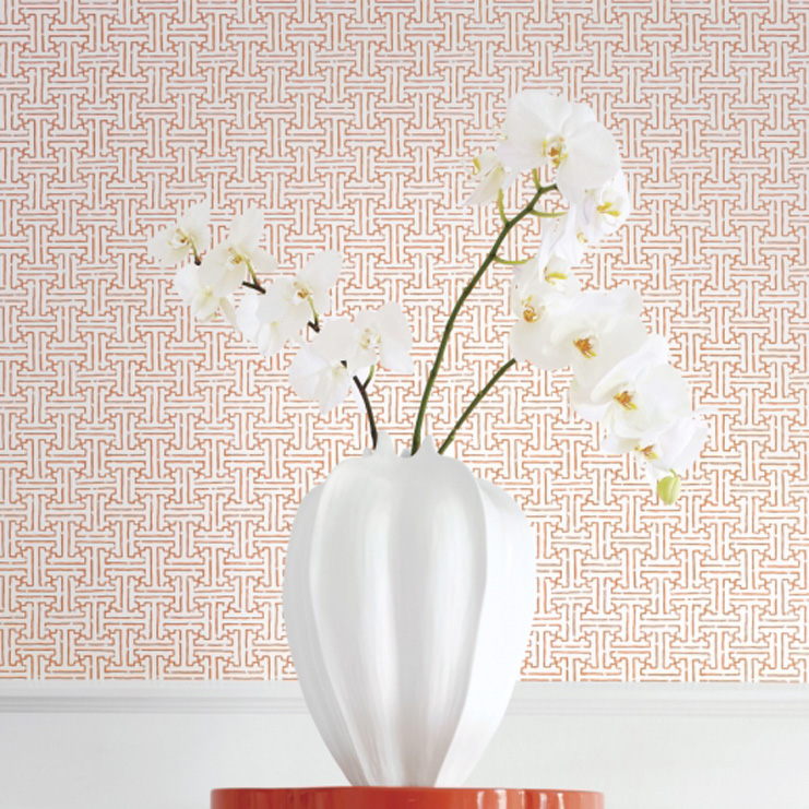 Фото Обои с рисунком - Полоски - стиль Американский - Белые - Купить в Интернет-магазине