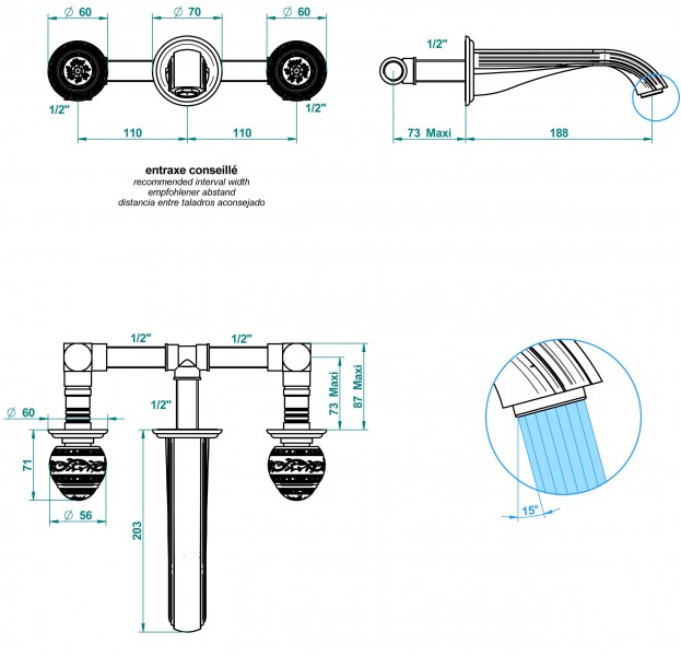 Фото Смеситель для раковины - стиль Европейский - Купить в Интернет-магазине