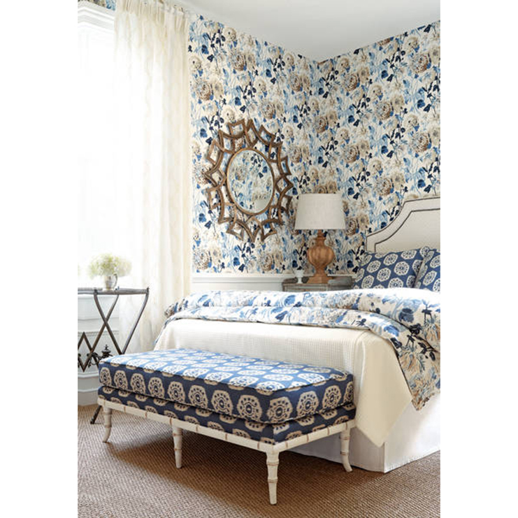 Фото Обои с рисунком - Цветы - стиль Американский - Бежевые - Купить в Интернет-магазине