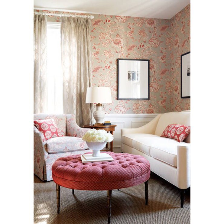 Фото Обои с рисунком - Цветы - стиль Американский - Светло-серые - Купить в Интернет-магазине Фото Обои с рисунком - Цветы - стиль Американский - Светло-серые - Купить в Интернет-магазине