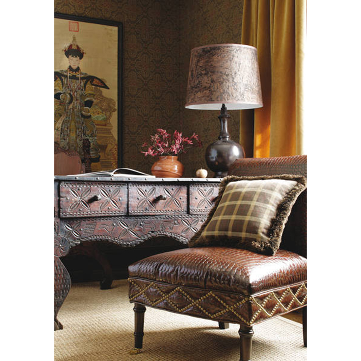 Фото Обои с рисунком - Орнамент - стиль Американский - Коричневые - Купить в Интернет-магазине