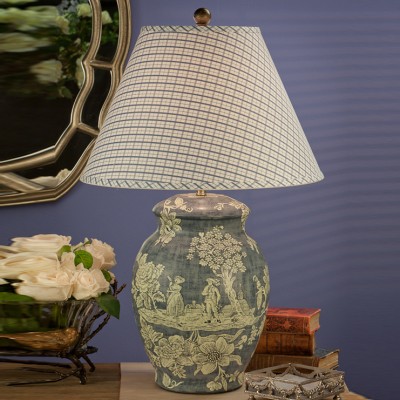Фото Настольная лампа - стиль Американская классика - Фарфоровая - Купить в Интернет-магазине