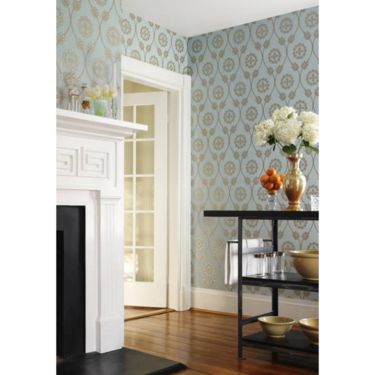 Фото Обои с рисунком - Орнамент - стиль Американский - Бежевые - Купить в Интернет-магазине