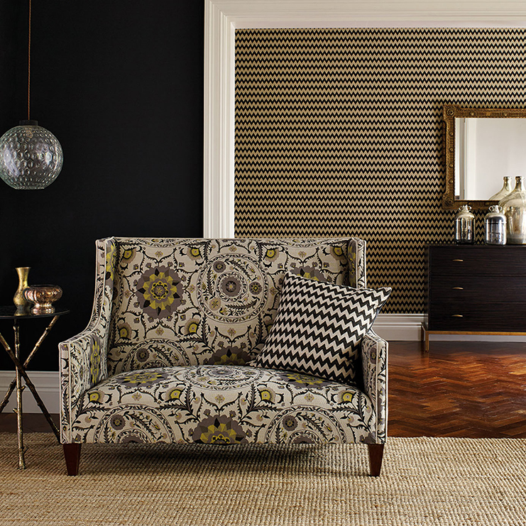 Фото Обои с рисунком - Орнамент - стиль Английская классика - Розовые - Купить в Интернет-магазине