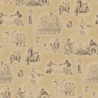 Фото Обои с рисунком - Туаль - стиль Английская классика - Бежевые - Купить в Интернет-магазине