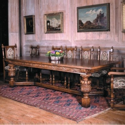 Фото Стол обеденный - стиль Тюдор и готика - Для столовой - большие обеденные столы производства США - Titchmarsh & Goodwin - English classic oak - Купить в Интернет-магазине