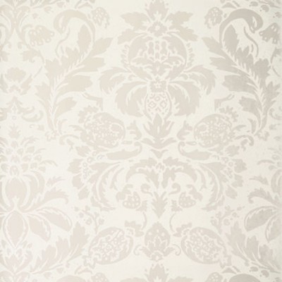 Фото Обои с рисунком - Дамаск - стиль Американский - Белые - Купить в Интернет-магазине