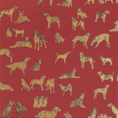 Фото Обои с рисунком - Крупный декор - стиль Американский - Красные - Купить в Интернет-магазине