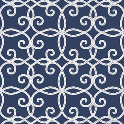 Фото Обои с рисунком - Орнамент - стиль Американский - Синие - Купить в Интернет-магазине