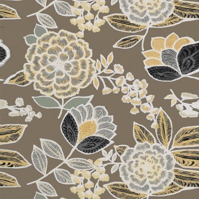 Фото Обои с рисунком - Цветы - стиль Американский - Коричневые - Купить в Интернет-магазине